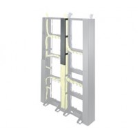CENTER CABLE ORGANIZER FOR 45 SPACE RL OPEN FRAME RACK, BLACK FINISH
